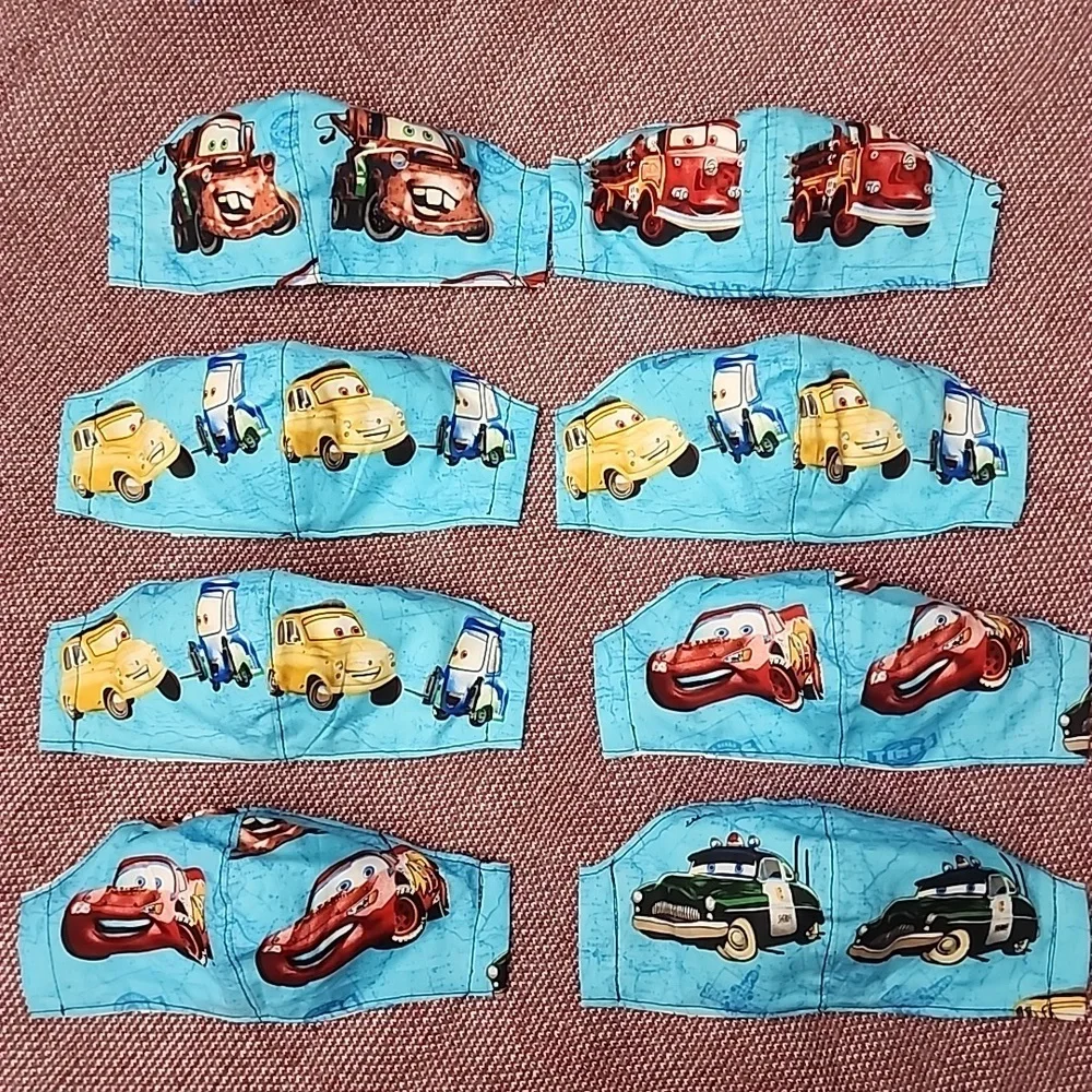 Bundle of 8 Disney Cars Toddler Kids Face Masks